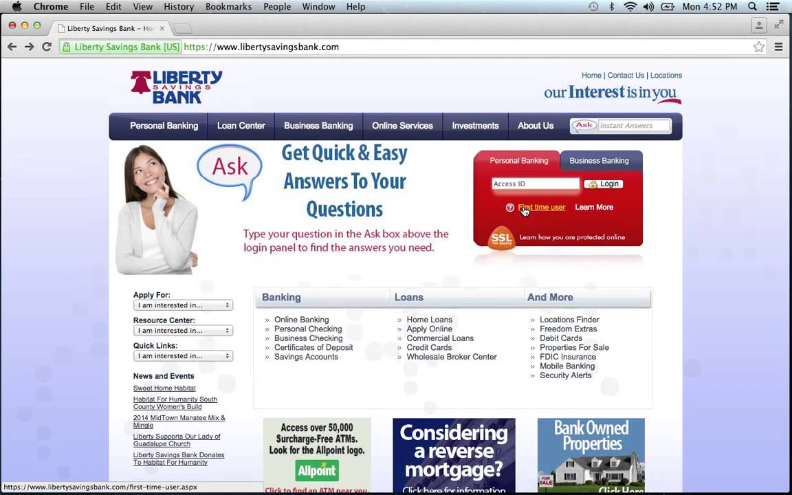 Liberty Savings Bank Online Banking Login Instructions YouTube