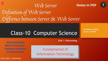 Class X Computer: Web Server & Difference between Server and Web server-By Sapna