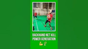 BACKHAND NET KILL 🏸💪 #badminton  #training  #backhand #netkill #shorts