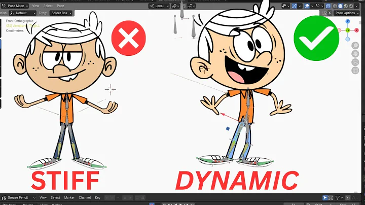 How to Make DYNAMIC 2D  Character Rig In BLENDER 4.5 Grease Pencil