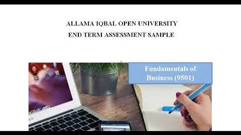 Aiou Solved Assignment (9501) Fundamentals of Business  ETA Sample Autumn 2019