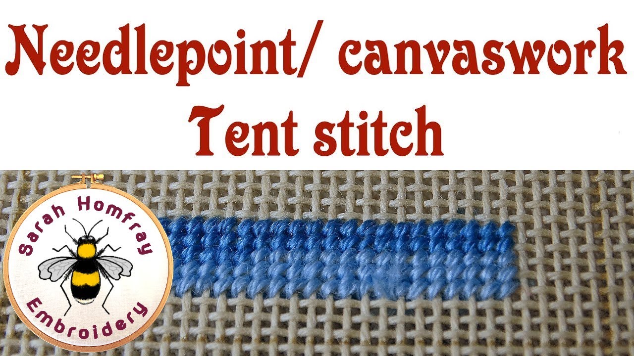 How to do TENT STITCH in needlepoint / canvaswork / cross stitch