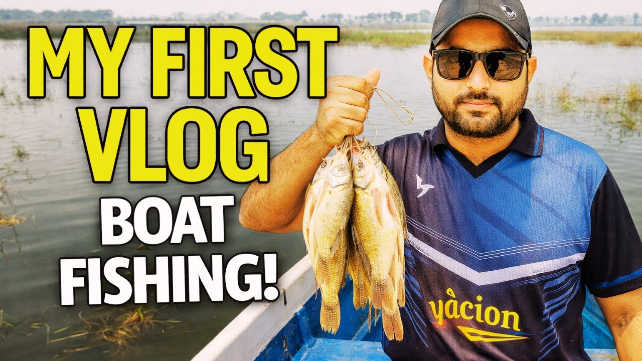 My First Vlog | We Bought a Boat & Caught Fish in Village Fields 😱 ...