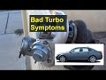 Bad turbo charger symptoms, smoking out the tail pipe, Audi A4, A3, A5, etc. - VOTD