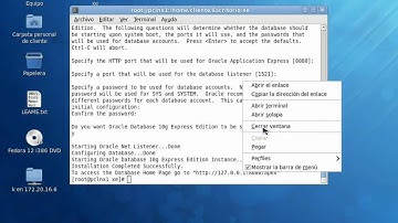 instalacion oracle XE Fedora