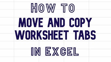 How to move, copy and rename worksheet tabs in Excel video #excel #worksheet #spreadsheet