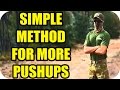 PLAN: Method for more pushups