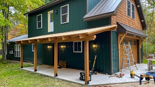 Timber Style Porch Roof Build // part #1 Framing.