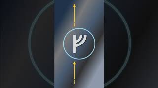 Stroke Order for ᚠ (Anglo-Saxon Rune) #runic #strokeorder #strokes #runes #vikings #futhark #scripts