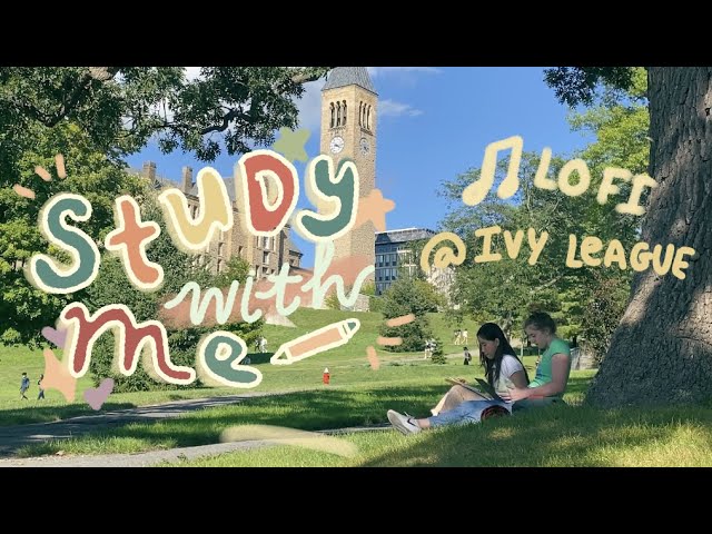 STUDY WITH ME | 2 HOUR POMODORO | Chill lofi music, Ivy League Campus View 📚 class=