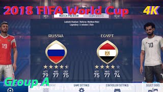 FIFA 18 Gameplay [PS5 4K] 2018 FIFA WORLD CUP-Russia vs Egypt [EA SPORTS]