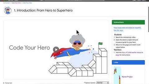 CS First - Google for Education - Code Your Hero