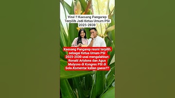 Viral‼️Kaesang Pangarep Terpilih Jadi Ketua Umum PSI 2025 - 2030#shorts
