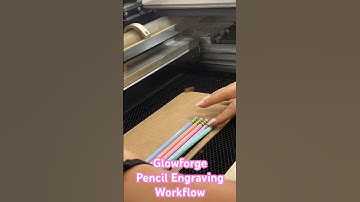 This process gets me perfect pencils every single time. #glowforge #laserengraving #pencilengraving