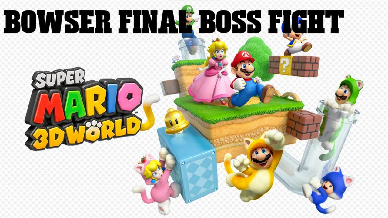 Super Mario 3D World Boss Fights & Ending All Green Stars - YouTube
