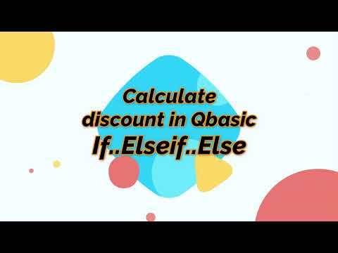 Program to calculate Discount on bill in QBASIC