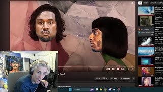 xQc reacts to AI Kanye + AI Playboi Carti singing Somebody I Used to Know