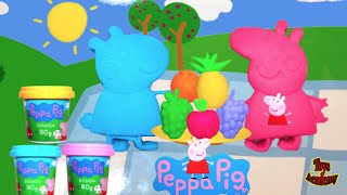 Learn Fruits and Colors with Peppa's Picnic Dough Set | Toys Academy