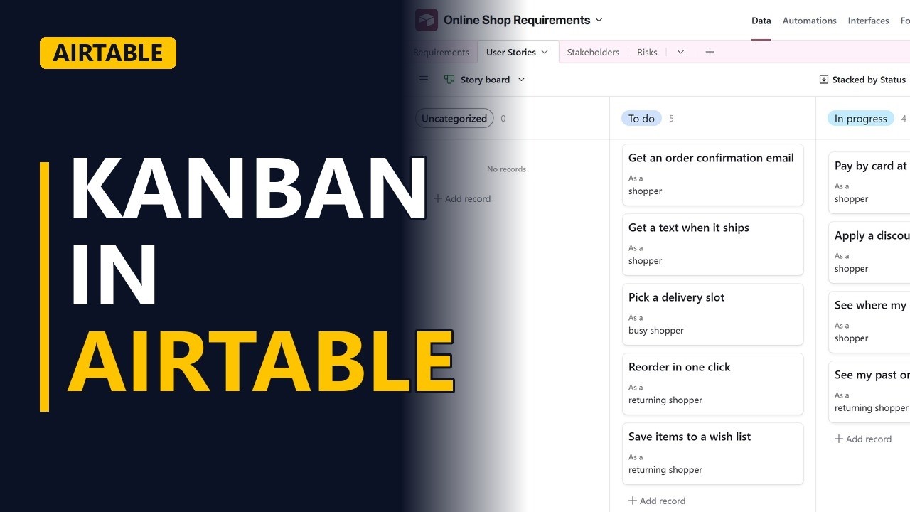 How to Make a Kanban Board in Airtable (User Story Backlog)