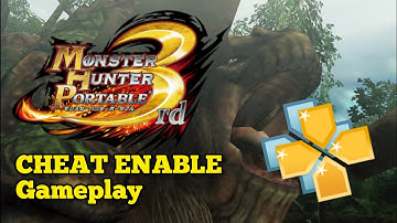 Monster Hunter Portable 3rd Gameplay with CHEAT ENABLED PPSSPP