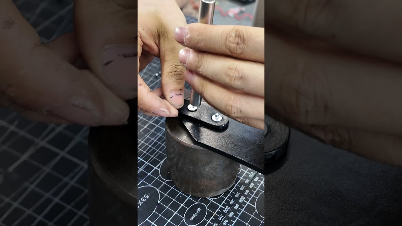 How To Install Copper Rivets Shorts Bagmaking Leather Bag Brass Shortsvideo Rivet