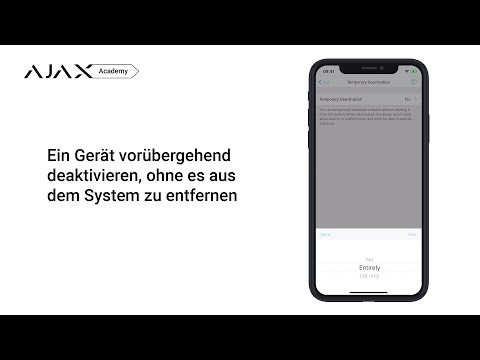 Ein Gerät vorübergehend deaktivieren, ohne es aus dem System zu entfernen | Ajax Academy