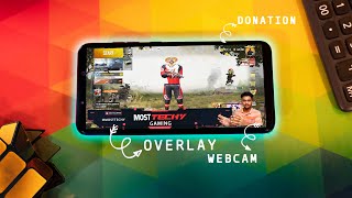 How to add Overlay, webcam & donations in a live stream? || Free Template