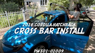 2019 Corolla Hatchback Cross Bar Installation  Toyota  OEM  Roof Rack  Part Number: PW30102009