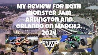 My review for both monster jam Orlando and Arlington on march 2 2024￼ Net Worth
