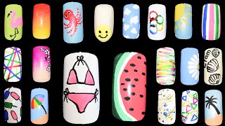 Nail art compilation: 20 summer designs in 5 minutes