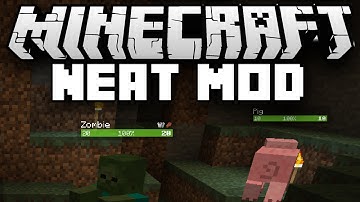 Minecraft 1.10.2 Neat (HUD STATUS BAR ABOVE MOBS) Mod Showcase