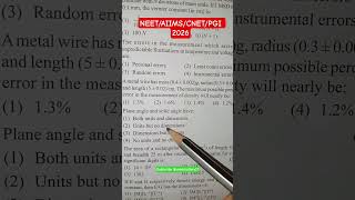 Neet 2026: neet 2026 pyq practice #neet #physics #study #aiims #motivation #viral #song