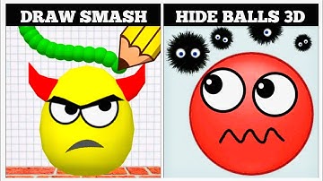 Draw Smash vs Hide Balls - Android iOS Mobile Gameplay Walkthrough @KLSKINBOX