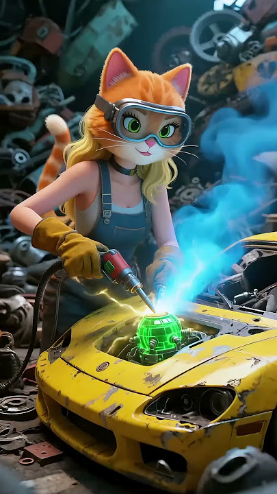 🤯🐾 Transformers Battle! The cat fights evil and promotes good! #cat  #ai  #story  #kitten  #shorts