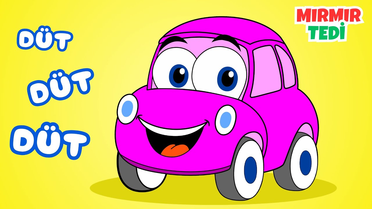 Pembe Araba Düt Düt Düt | Taşıtları Öğreniyorum | Eğitici ve Eğlenceli Çocuk ve Bebek Şarkıları