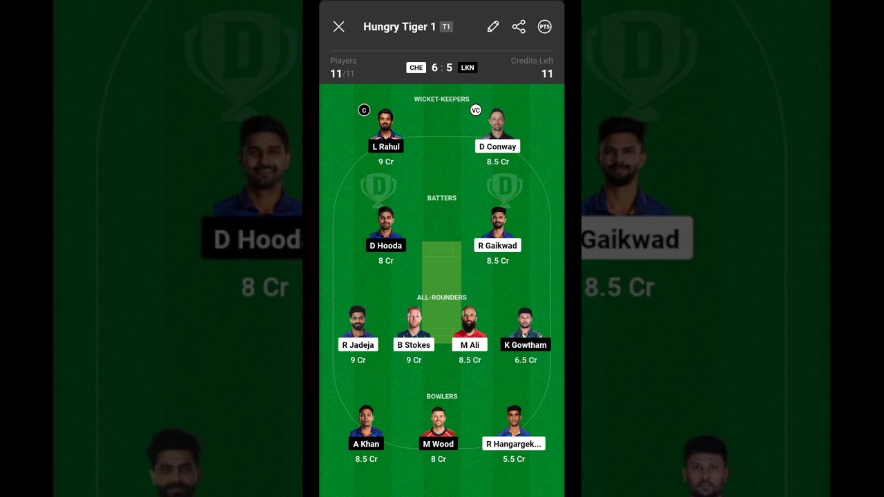 CHE vs LKN Dream11 Team II CHE vs LKN Dream11 Team Prediction II IPL 2023 II lsg vs csk dream11 team