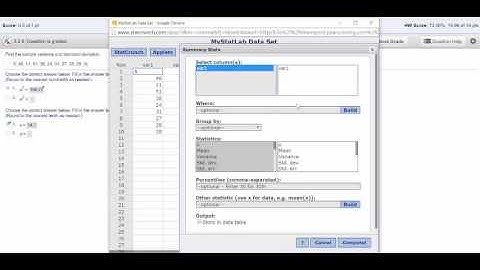 3.2.9-4  Standard deviation using StatCrunch