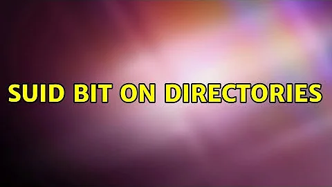 SUID bit on directories