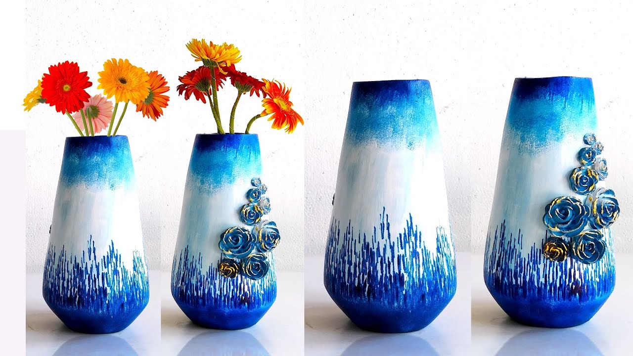 Stylish Flower Vase Making Idea Flower pot Making at Home/Flower Pot
