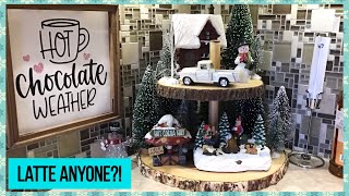 New Winter Tiered Tray Coffee Bar!! ❄️❄️❄️Watch Me Make This Cute Set-up!❄️❤️❄️❤️