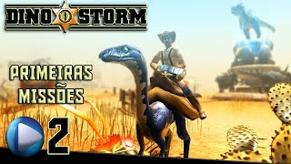 Dino Storm - Um jogo grátis com Cowboys, Dinossauros e armas Laser