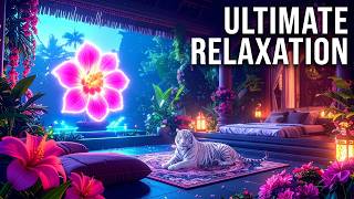 Neon Paradise Meditation with Glowing Flower & Gentle Music screenshot 2