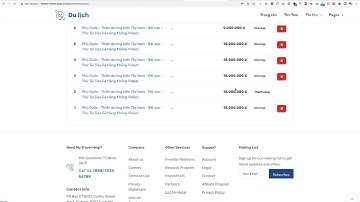 Support đồ án - Website tour du lịch - Quản lý đơn hàng - 123code.net