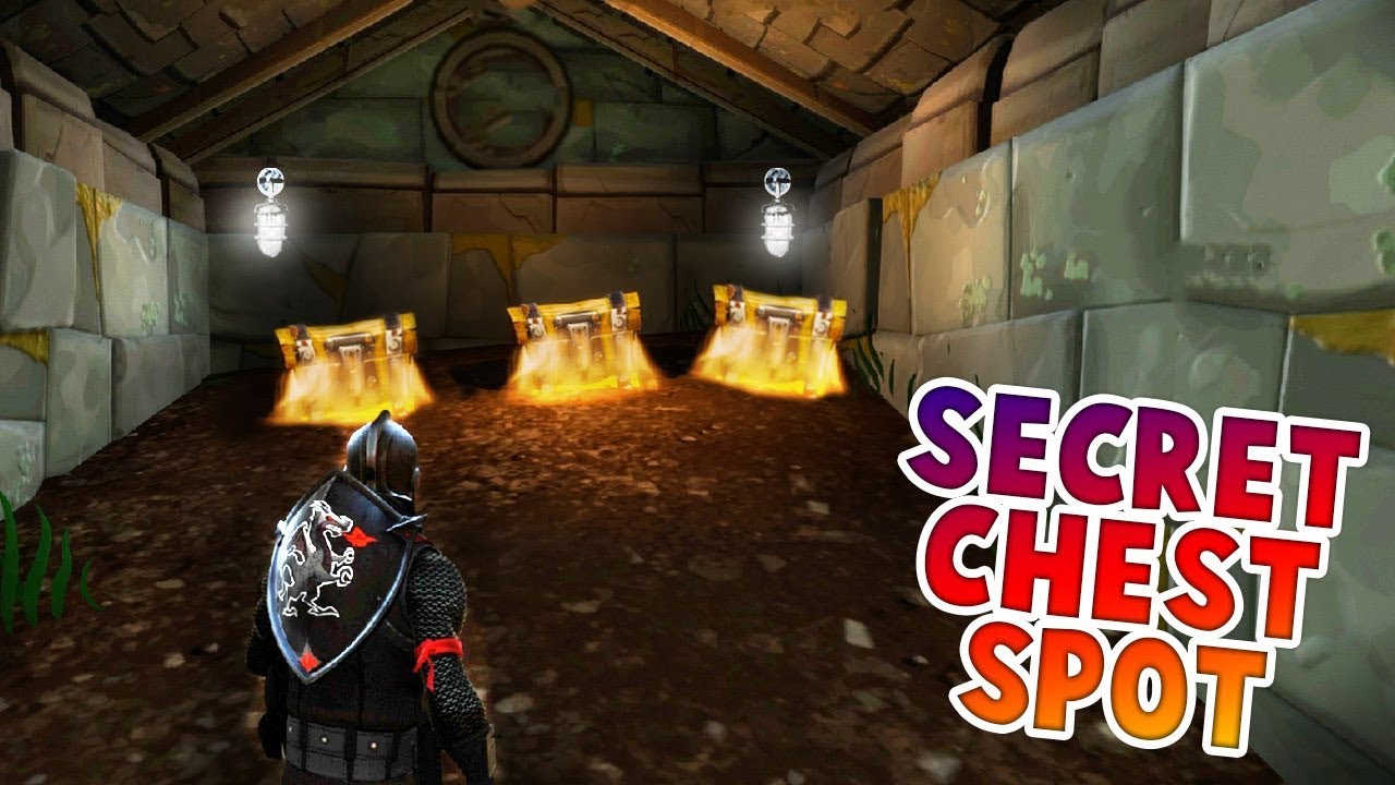 *SECRET* TUNNEL CHEST SPOT FOUND IN NEW MAP * SECRET UNDERGROUND LOOT