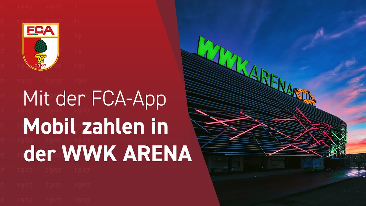19/20 // Mit der FCA-App // Mobil zahlen in der WWK ARENA zahlen ausschreiben