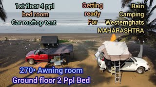 Sun &amp; Rain 🥵☔Vs 270° Car Awning  Comfortable Family Camping/Picnic/Monsoon Road Trip near Mumbai  