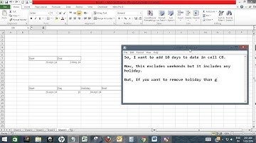 Add business/working days to a date in Excel