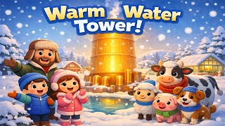 Sunny Farm Family ❄️ | The Warm Water Tower 💧🔥 | Winter Farm Story | Calm Educational Animation screenshot 3