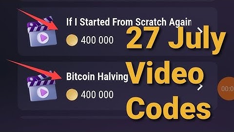 if i Started From scratch Again Code| Crypto Halving | 27 July Tapswap video codes| Tapswap
