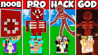 Minecraft Battle: DOORS ROBLOX BUILD CHALLENGE - NOOB vs PRO vs HACKER vs GOD Minecraft Animation